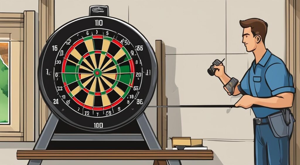 dartboard mounting height measurement